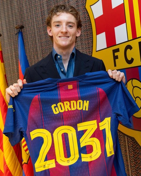 Barcelona merampungkan transfer winger Timnas Inggris, Anthony Gordon, dari Newcastle United. (Doc Barcelona)