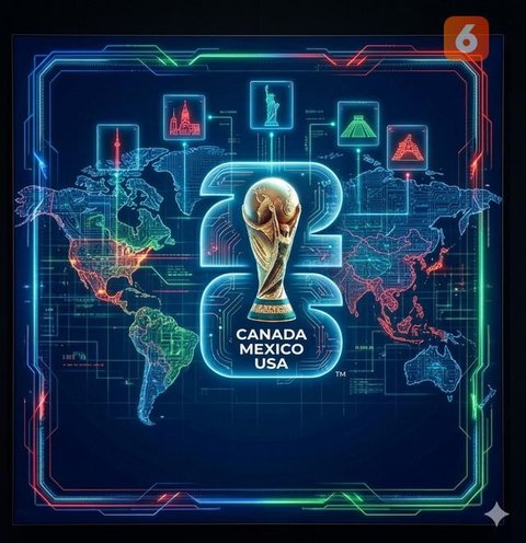 Ilustrasi Piala Dunia. (Foto by Gemini AI)