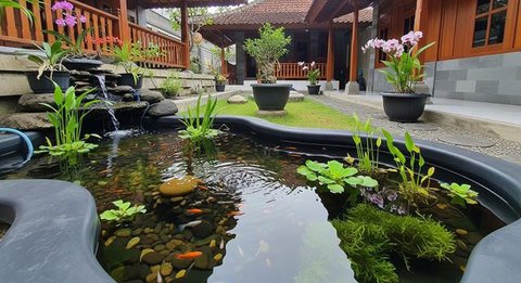 Ilustrasi Model Kolam Ikan Dangkal yang Aman untuk Anak-anak/Gemini AI
