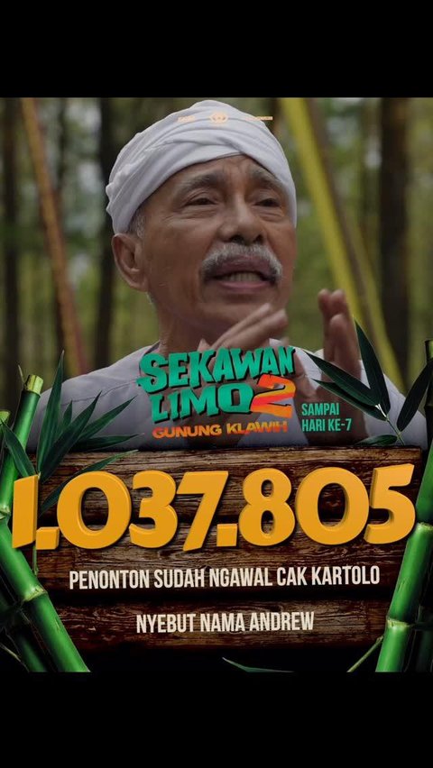 Sekawan Limo 2: Gunung Klawih yang dibintangi Bayu Skak dan Nadya Arina menjadi film Indonesia ke-13 yang mencapai sejuta penonton tahun 2026. (Foto: Dok. Starvision Plus)