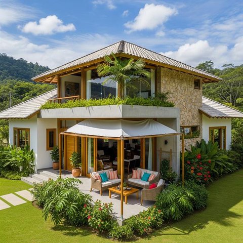 Model Rumah Desa yang Cocok untuk Lahan Hook. Gemini