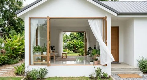 Inspirasi Rumah Kecil dengan Lorong Angin. Gemini