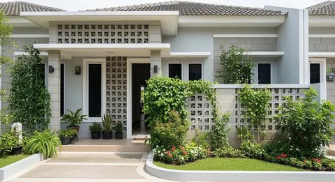 Inspirasi Fasad Rumah Perumnas agar Tidak Terlihat Monoton. (Foto: AI)