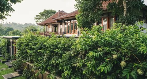 Rumah Sederhana di Desa Dekat Sungai Kecil. dok: Gemini AI