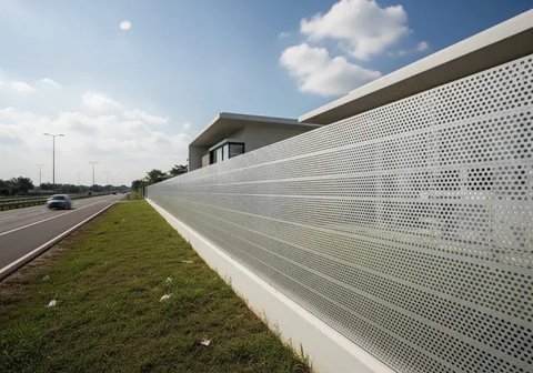 Desain Pagar Anti Debu Jalan Raya yang Estetik dan Fungsional. Foto: Gemini