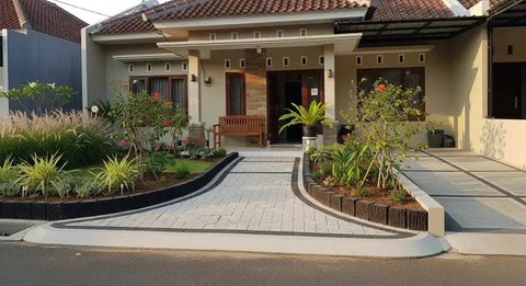 Ide Halaman Depan Rumah yang Mudah Dirawat oleh Lansia/Gemini AI
