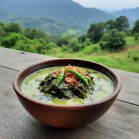 Resep Daun Pepaya Anti Pahit Dijadikan Bobor yang Semua Orang Suka (AI Generated)
