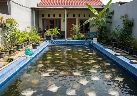 Usaha Ternak Ikan Air Tawar Panen 2 Bulan di Rumah Subsidi (Foto: AI)