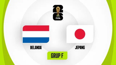 Duel Belanda vs Jepang di Grup F Piala Dunia 2026. Bermain di Dallas Stadium, Senin (15/6/2026) dini hari WIB, kedua tim bermain imbang 1-1. (Michael Steele/Getty Images/AFP)