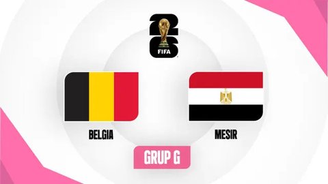 Pemain Timnas Mesir, Omar Marmoush, melepaskan tembakan di depan pemain Belgia, Brandon Mechele, dalam pertandingan pertama kedua tim di Grup G Piala Dunia 2026 yang berlangsung di Seattle St