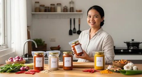 Bisnis Sampingan IRT Reseller Perlengkapan Rumah Tangga Estetik (Foto: AI)