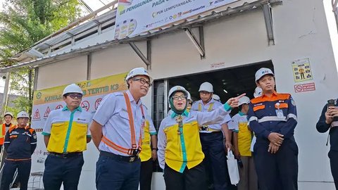 Seremoni proses uji coba biodiesel B50 sebagai bahan bakar kereta api. (Liputan6.com/Arief)
