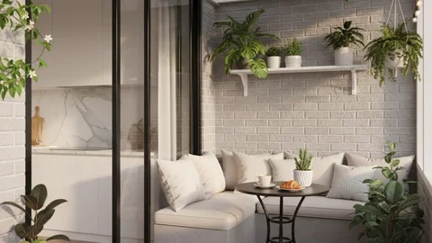 Teras Mini Dekat Dapur Rumah