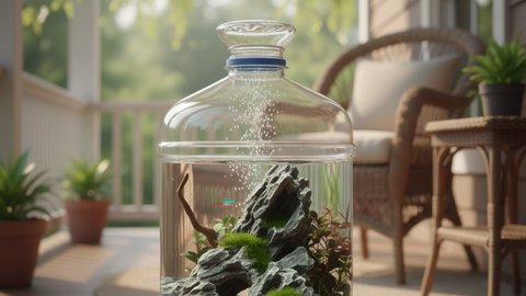 Desain Akuarium dari Galon Bekas