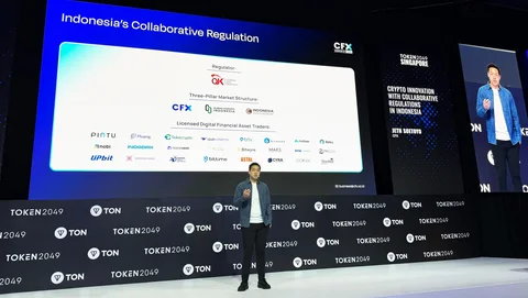 Direktur Utama CFX Subani di panggung internasional TOKEN2049 Singapura