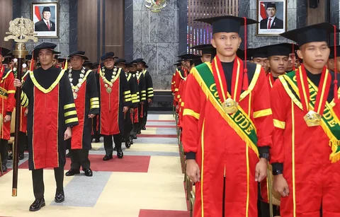 Wisuda 380 Perwira Remaja Abituren Akademi Militer Tahun Akademik 2025 di Markas Besar Angkatan Darat, Selasa (20/01/2026).