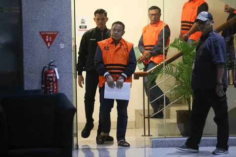 Bupati Pati, Sudewo usai menjalani pemeriksaan intensif di Gedung Merah Putih Komisi Pemberantasan Korupsi (KPK), Jakarta, Selasa (20/1/2026) malam.