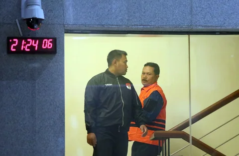Wali Kota Madiun, Maidi usai menjalani pemeriksaan intensif di Gedung Merah Putih Komisi Pemberantasan Korupsi (KPK0, Jakarta, Selasa (20/01/2026).
