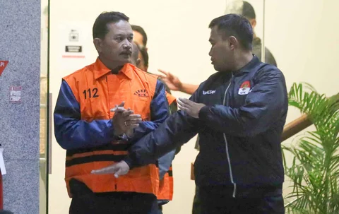 Wali Kota Madiun, Maidi usai menjalani pemeriksaan intensif di Gedung Merah Putih Komisi Pemberantasan Korupsi (KPK0, Jakarta, Selasa (20/01/2026).