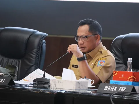 Mendagri Tito Karnavian saat Rapat Koordinasi Pengendalian Inflasi