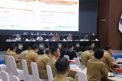 Mendagri Tito Karnavian saat Rapat Koordinasi Pengendalian Inflasi