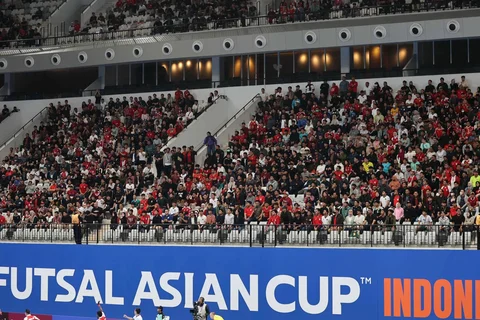 Pertandingan grup A AFC Futsal Asian Cup 2026  antara Indonesia melawan Kirgistan di Indonesia Arena, Senayan, Jakarta, Kamis (29/1/2026).