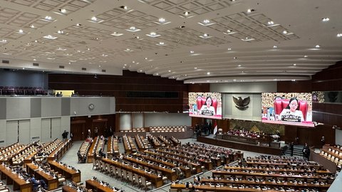 DPR RI menggelar Rapat Paripurna ke-9 Masa Persidangan II Tahun Sidang 2023-2024. (Liputan6.com/Nanda Perdana Putra)