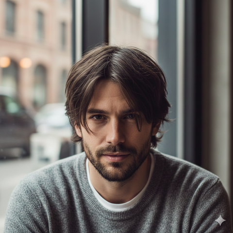 Rambut Messy / Casual Middle Part