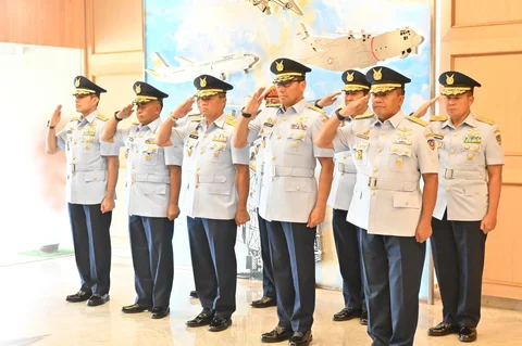 Upacara serah terima jabatan Kepala Kelompok Staf Ahli Koopsudnas di Makoopsudnas, Halim Perdanakusuma, Jakarta, Selasa (06/012026).