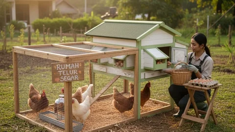 ilustrasi usaha ayam petelur rumahan