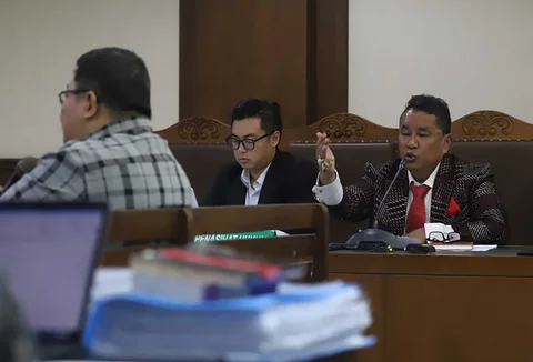Ahli hukum perdata Gunawan Widjaja memberikan keterangan dalam sidang gugatan di Pengadilan Negeri Jakarta Pusat, Rabu (07/01/2026).