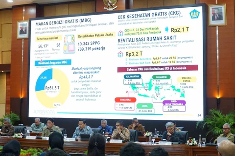 Menteri Keuangan Purbaya Yudhi Sadewa saat konferensi pers &ldquo;APBN Kita&rdquo; Edisi Januari 2026 di Gedung Djuanda I, Jakarta, Kamis (08/01/2026).