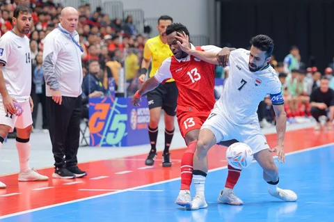 Timnas Futsal Indonesia saat bertemu Irak di fase grup Piala Asia Futsal 2026 di Indonesia Arena, Jakarta hari Sabtu (31/01/2026) malam WIB.