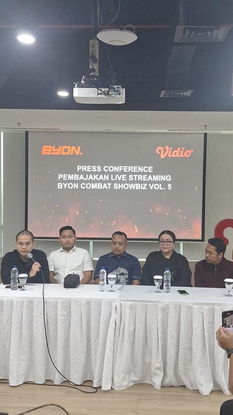 Bambang Satrio - pemilik akun Tiktok Bambangmosaja, Dhini W Prayogo - SVP of Licensing & Sports Vidio, Pranata Ginting, SH-Kuasa Hukum BYON, Sogi Bagaskara, SH, MH-Kuasa Hukum Cellos, Yoshua Marcellos Muliardo - Pemilik BYON