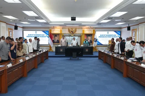 Mendagri Tito saat Rapat Koordinasi Percepatan Pembangunan Perumahan dan Kawasan Permukiman