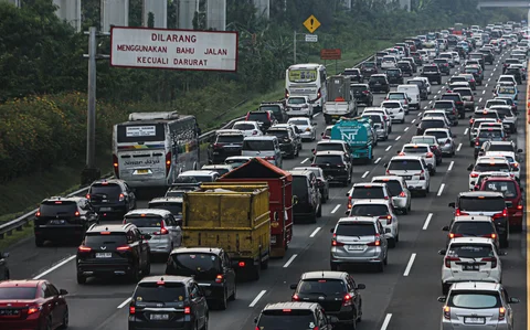 Ilustrasi macet Jalan Tol