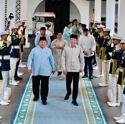 Jokowi halalbihalal dengan prabowo di Istana