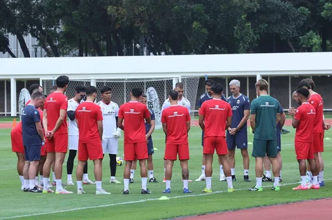 Timnas Indonesia menggelar sesi latihan kedua jelang FIFA Series 2026 di Stadion Madya, Gelora Bung Karno, Jakarta,  Selasa (24/03/2026) sore WIB.
