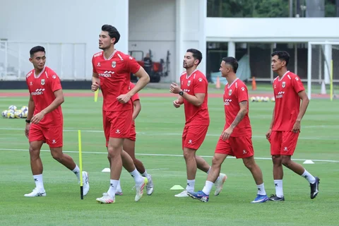 Timnas Indonesia menggelar sesi latihan kedua jelang FIFA Series 2026 di Stadion Madya, Gelora Bung Karno, Jakarta,  Selasa (24/03/2026) sore WIB.