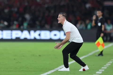 Pelatih John Herdman saat melawan Saint Kitts and Nevis pada pertandingan FIFA Series 2026 di Stadion Utama Gelora Bung Karno (SUGBK), Senayan, Jakarta, Jumat (27/3/2026).