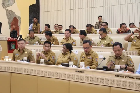 Mendagri Tito Karnavian saat Rapat Kerja dan Rapat Dengar Pendapat bersama Komisi II DPR RI