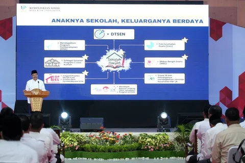Mensos Gus Ipul di acara Kolaborasi Program Prioritas Presiden dalam rangka Membangun Sumber Daya Manusia Menuju Kemandirian Ekonomi