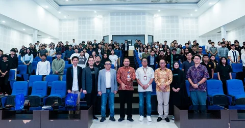 Program Data Unboxed @Campus bertajuk &ldquo;Strengthening Indonesia&rsquo;s AI Ecosystem: From Campus Innovation to National Impact&rdquo; yang digelar di Auditorium Universitas Udayana, Bali, Jumat (10/4/2026).