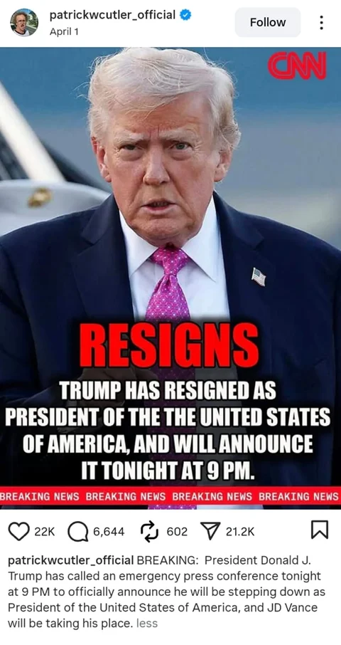 selebaran trump resignn