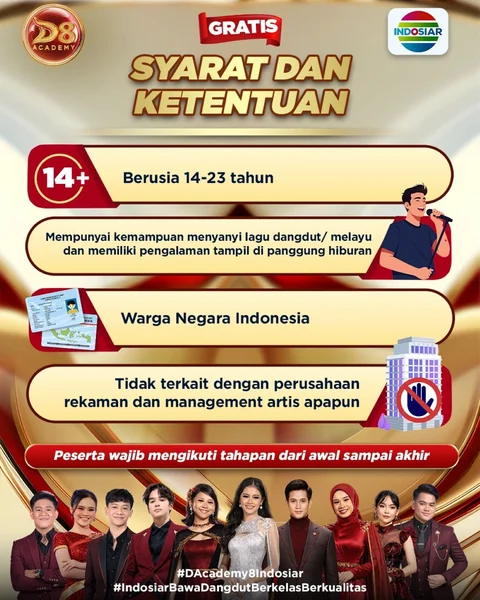 Indosiar Gelar Audisi Terbuka dan Terbesar D&rsquo;Academy 8 di Berbagai Kota