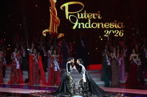 Grand Final Pemilihan Puteri Indonesia 2026 di Jakarta Internasional Convention Center, Jakarta, Jumat (24/4/2026).