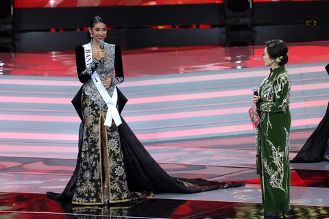 Agnes Aditya Rahajeng  asal Banten pada Grand Final Pemilihan Puteri Indonesia 2026 di Jakarta Internasional Convention Center, Jakarta, Jumat (24/4/2026).