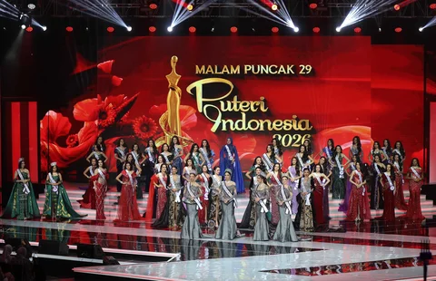 Grand Final Pemilihan Puteri Indonesia 2026 di Jakarta Internasional Convention Center, Jakarta, Jumat (24/4/2026).