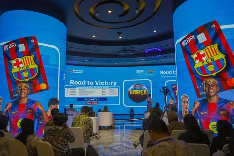 BRI menggelar pengundian Program BRI Debit FC Barcelona di Kantor Pusat BRI
