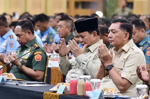 Prabowo Beri Taklimat ke 1.500 Komandan TNI di Bogor